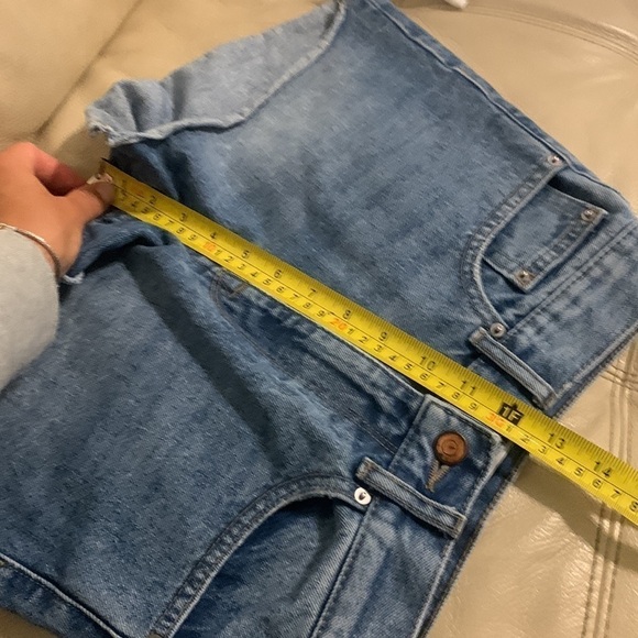 DL1961 Apollo High Rise Denim Jean Shorts raw ham size 25 - Picture 11 of 12